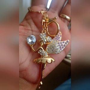 Rhinestone Fairy Keychain